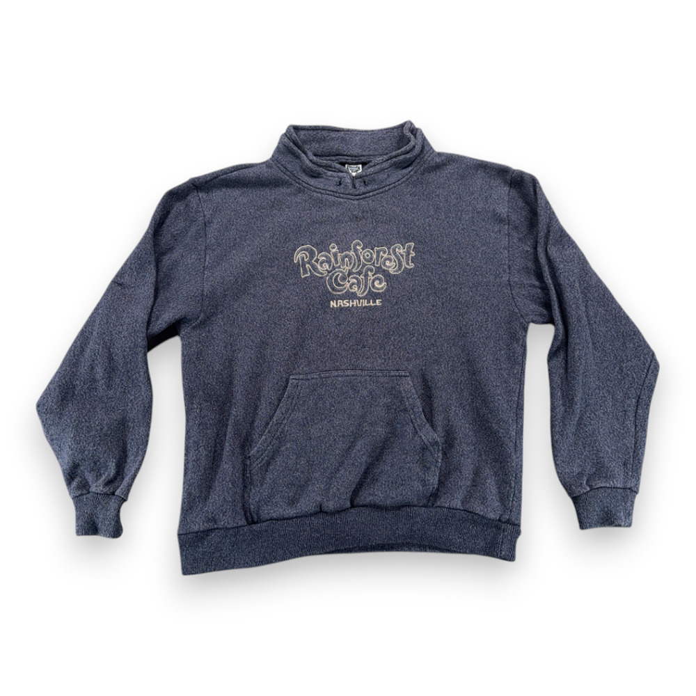Vintage Rainforest Cafe Sweater Adult LARGE Blue Nashville Tourist Pullover Y2K